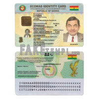 Ghana fake identity card photoshop template PSD