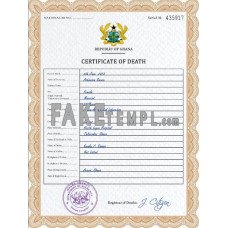 Ghana fake vital record death photoshop certificate PSD