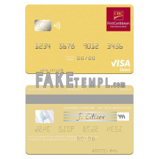 Grenada CBIC fake visa card photoshop template PSD