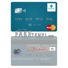 Grenada Republic Bank fake mastercard photoshop template PSD