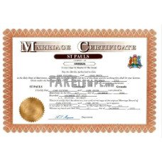 Grenada fake marriage certificate Word and PDF template