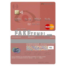 Guatemala Azteca Bank fake mastercard photoshop template PSD