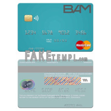 Guatemala Banco Agromercantil fake mastercard photoshop template PSD