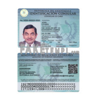 Guatemala consular fake identity card photoshop template PSD