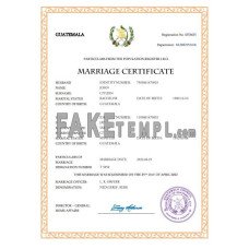 Guatemala fake marriage certificate Word and PDF template