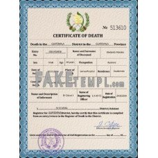 Guatemala fake vital record death photoshop certificate PSD