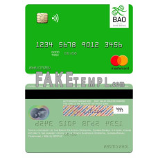 Guinea Bissau Banco Da Uniao fake mastercard photoshop template PSD