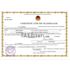 Guinea Bissau fake marriage certificate Word and PDF template