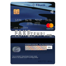 Guinea Fibank bank fake mastercard photoshop template PSD