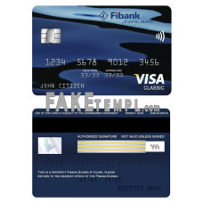 Guinea Fibank bank fake visa classic card photoshop template PSD