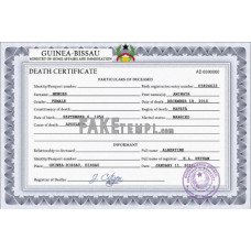 Guinea-Bissau fake vital record death photoshop certificate PSD