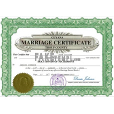 Guyana fake marriage certificate Word and PDF template