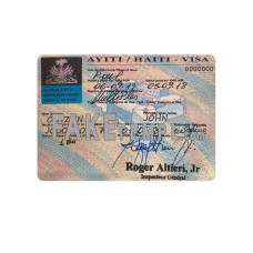 Haiti fake travel visa photoshop template PSD