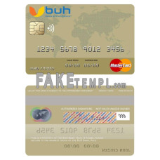 Haiti BUH Bank fake mastercard credit card photoshop template PSD