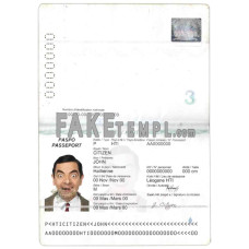 Haiti fake passport photoshop template PSD