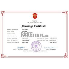 Holy See fake marriage certificate Word and PDF template