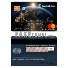 Hong Kong Scotiabank fake mastercard photoshop template PSD