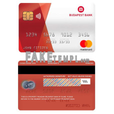 Hungary Budapest bank fake mastercard photoshop template PSD