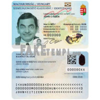 Hungary fake identity card photoshop template PSD