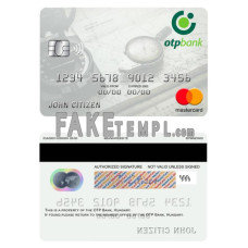 Hungary OTP Bank fake mastercard photoshop template PSD