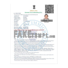 India fake electronic visa photoshop template PSD