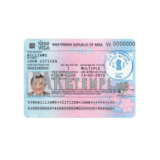 India fake tourist visa photoshop template PSD