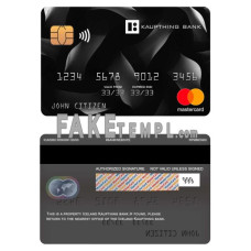 Iceland Kaupthing bank fake mastercard photoshop template PSD