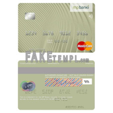 Iceland MP Banki fake mastercard photoshop template PSD