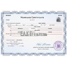 Iceland fake marriage certificate Word and PDF template