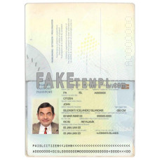 Iceland  fake passport photoshop template PSD