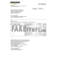 India Amazon American multinational technology company fake Invoice Word and PDF template