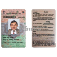 India fake Election ID card photoshop template PSD