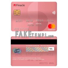 India Finacle bank fake mastercard photoshop template PSD