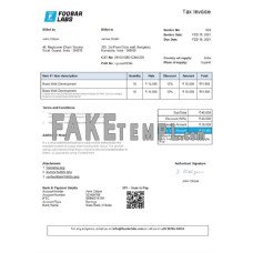 India Foobar Labs Information Technology Company fake Invoice Word and PDF template