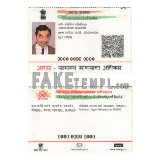 India fake identity card photoshop template PSD