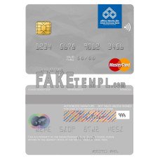 India Indian Overseas Bank fake mastercard photoshop template PSD