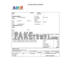 India Saral cooperative altimetry technology mission fake Invoice Word and PDF template