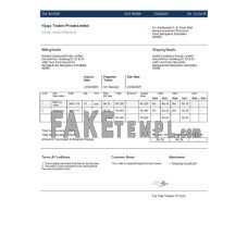 India Vijaya Traders Private Limited Company fake Invoice Word and PDF template