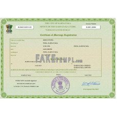 India fake marriage certificate photoshop template PSD 