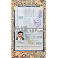 India fake passport photolook template PSD, scan and photo-realistic look