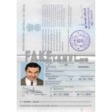 India fake passport photoshop template PSD