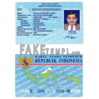 Indonesia fake identity card photoshop template PSD