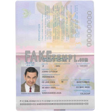 Indonesia fake passport photoshop template  PSD