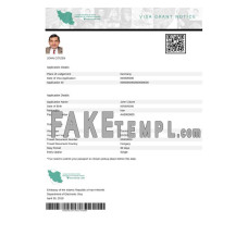 Iran fake e-visa Word and PDF template