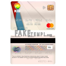 Iraq Kurdistan International bank fake mastercard photoshop template PSD