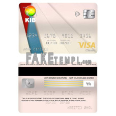 Iraq Kurdistan International bank fake visa classic card photoshop template PSD