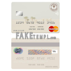 Iraq Rasheed Bank fake mastercard photoshop template PSD