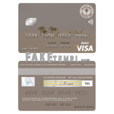 Iraq Rasheed Bank fake visa card photoshop template PSD