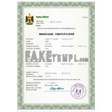 Iraq fake marriage certificate Word and PDF template