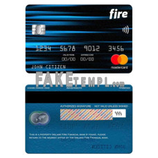 Ireland Fire Financial Services Limited the Observatory bank fake mastercard photoshop template PSD